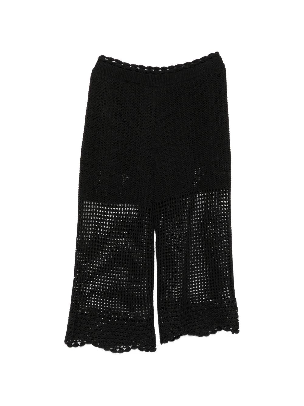 Iro Iro Crochet Knit Wide-Leg Trousers