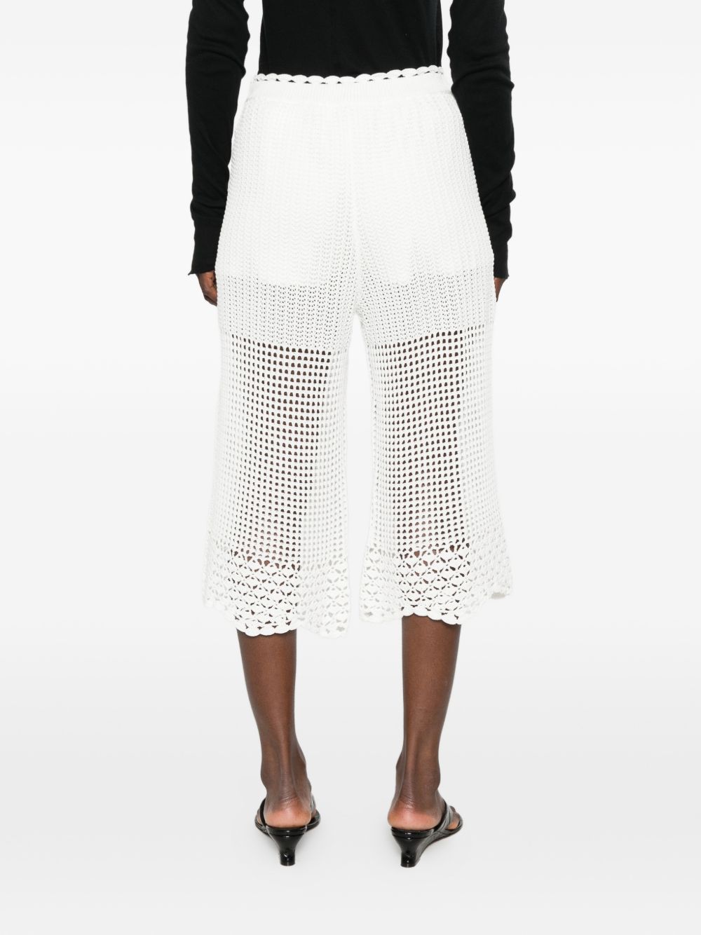 Iro Iro Crochet Knit Wide-Leg Trousers