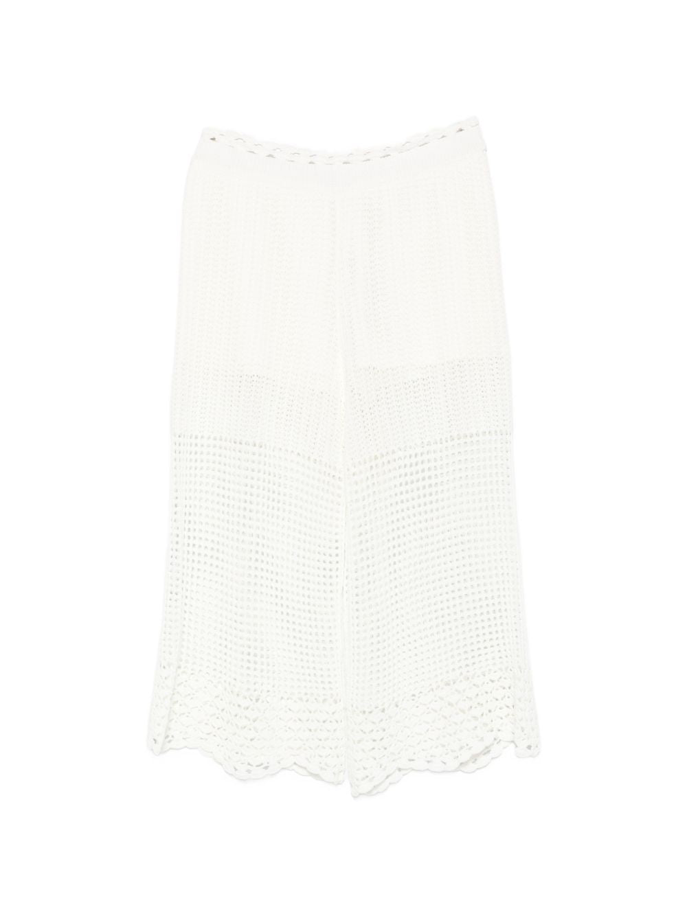 Iro Iro Crochet Knit Wide-Leg Trousers