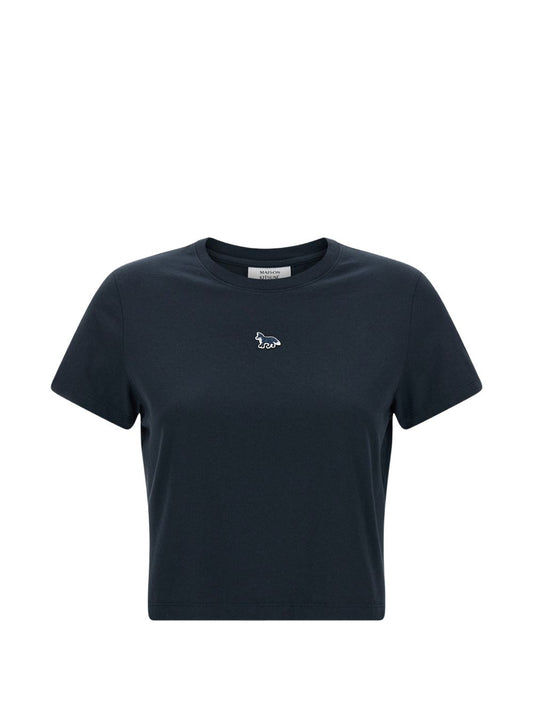 Maison Kitsuné Maison Kitsuné Fox-Embroidered Cotton T-Shirt