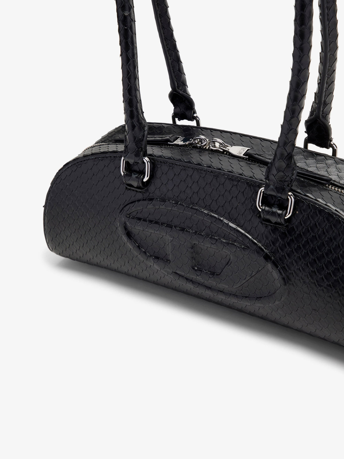 1DR python effect leather shoulder bag
