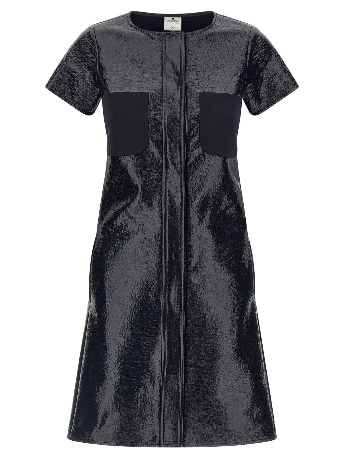 '2-Pocket Vinyl' dress