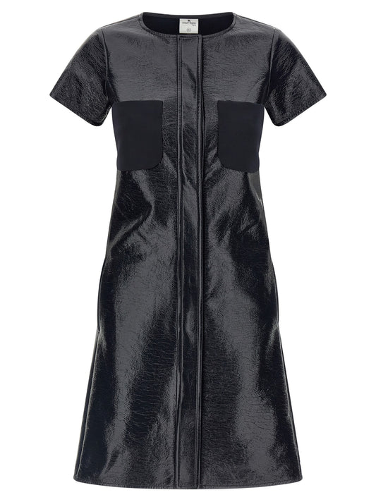 '2-Pocket Vinyl' dress