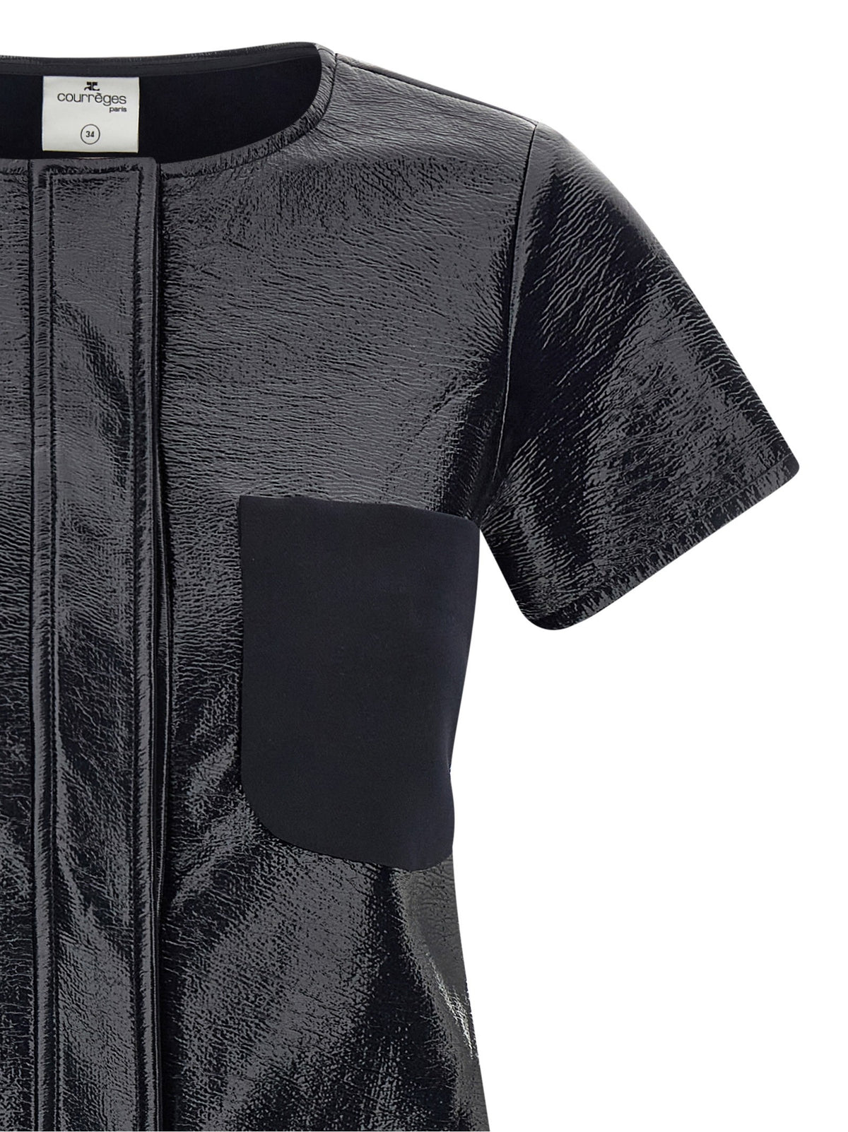 '2-Pocket Vinyl' dress