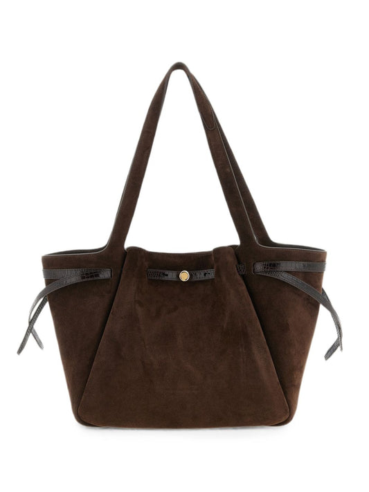 Tory Burch Romy Suede Leather Tote Bag