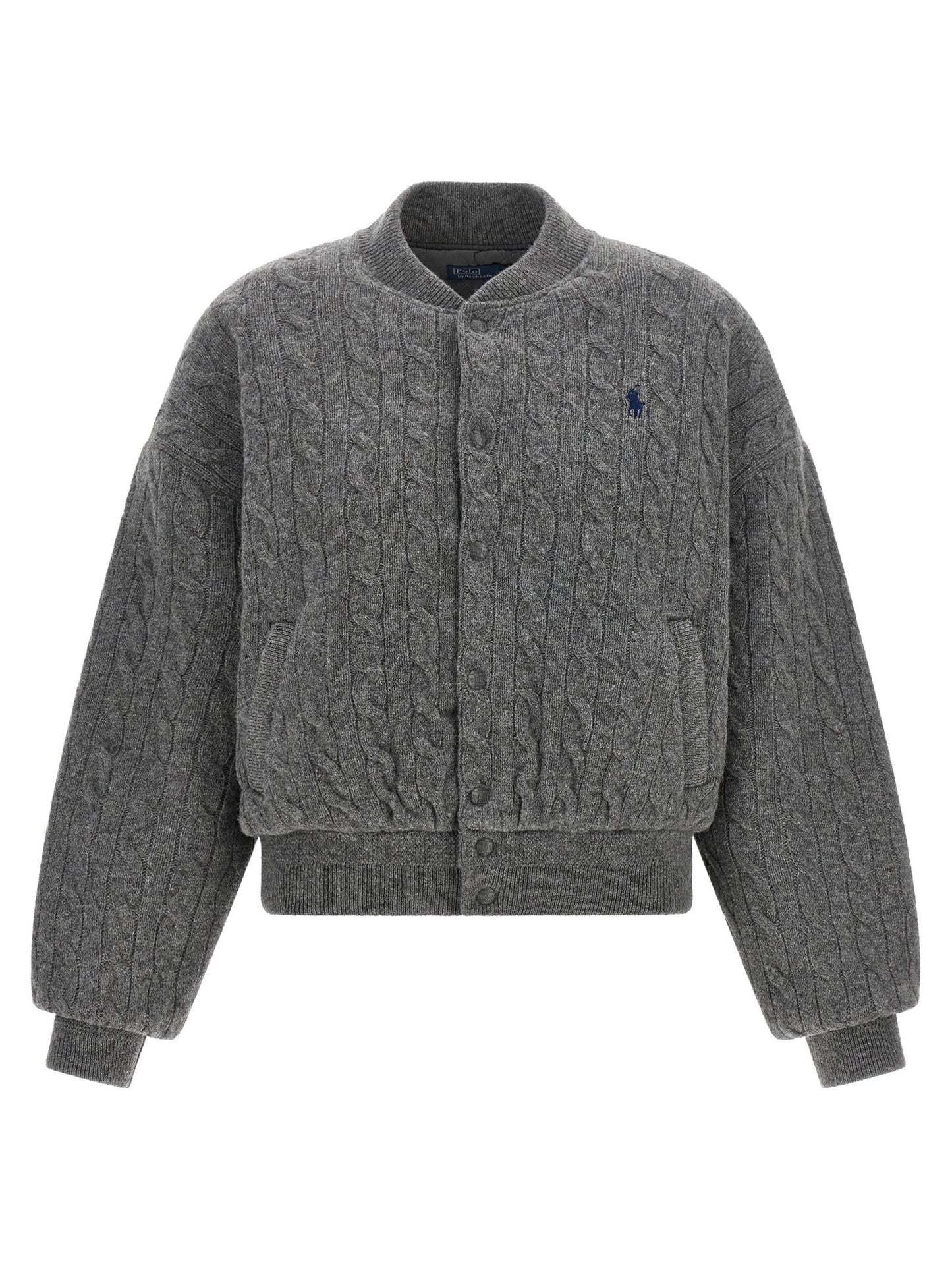 Polo Ralph Lauren Padded Knit Braided Bomber Jacket