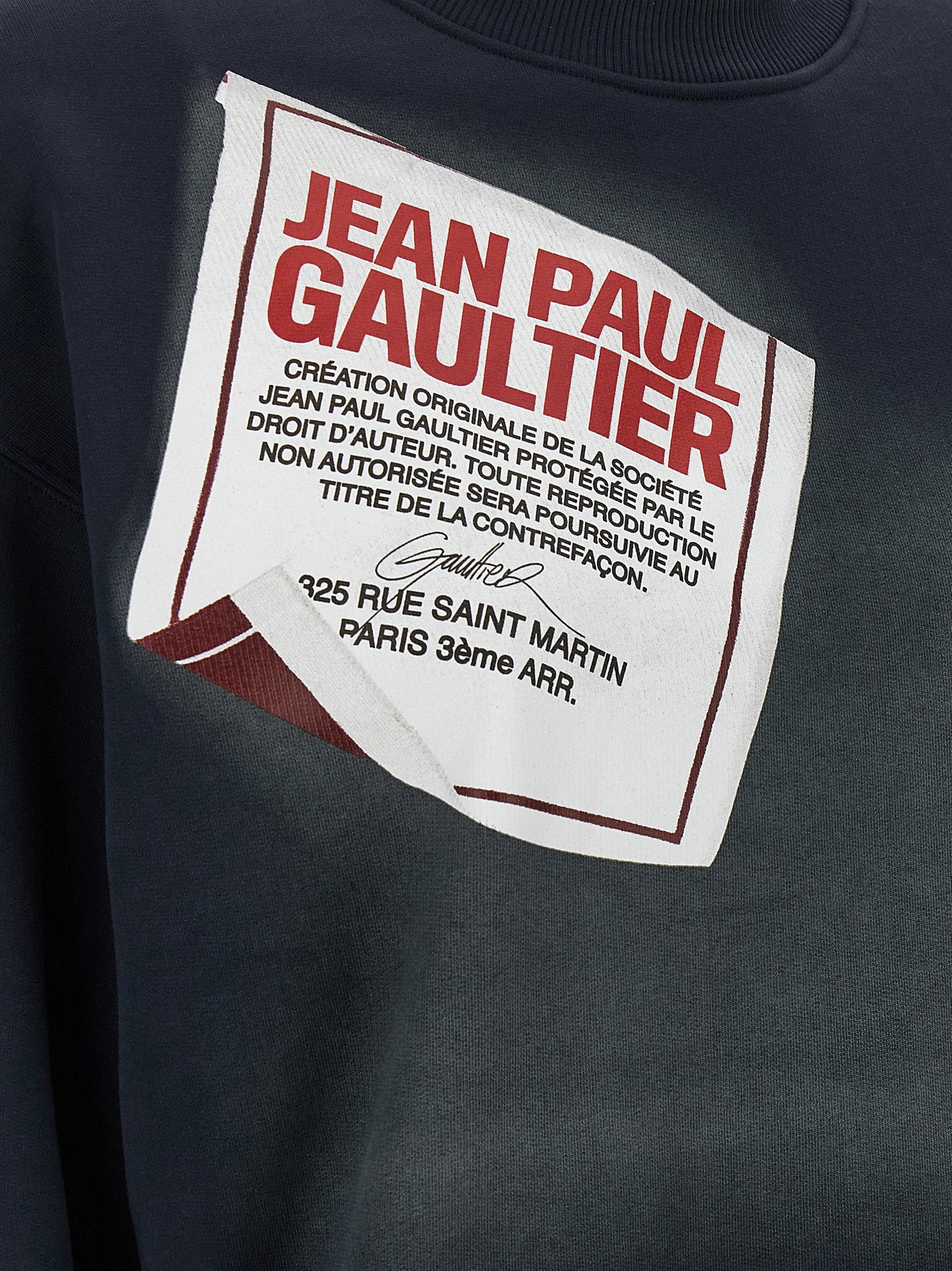 تيشيرت رياضي بياقة مستديرة "The Blue Gaultier Label" من "جان بول غوتييه"