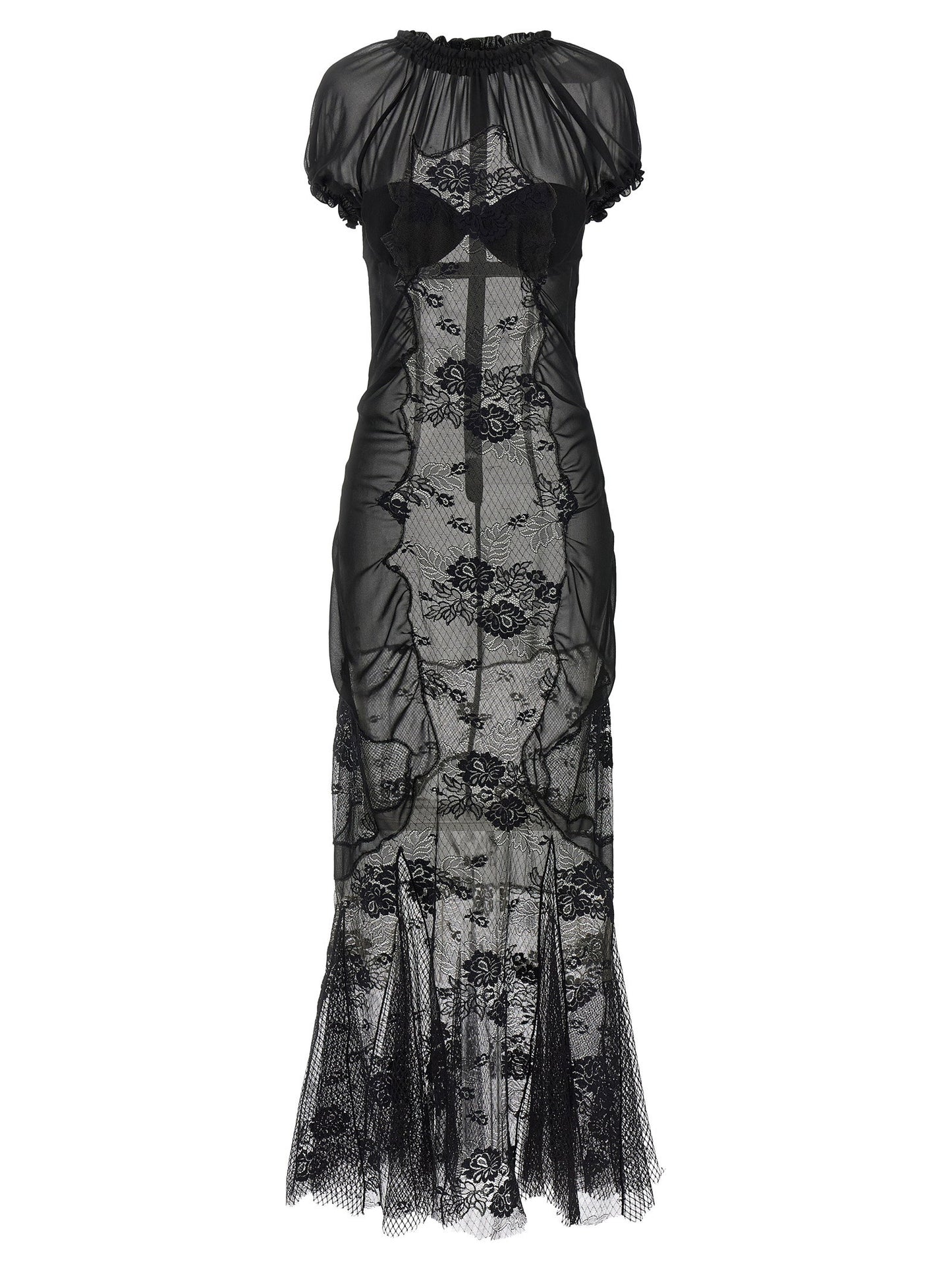 The Attico Lace Tulle Dress