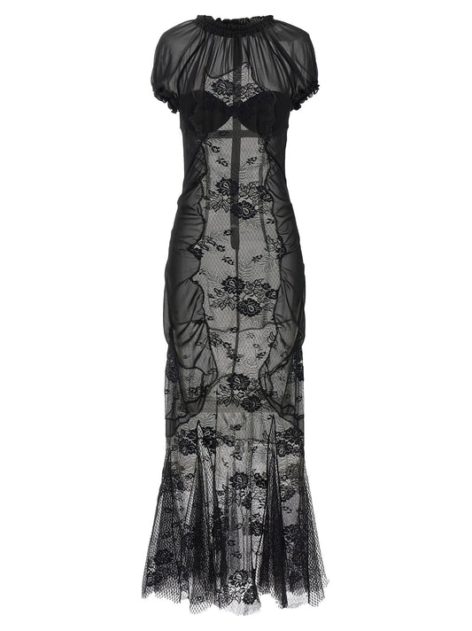 The Attico Lace Tulle Dress