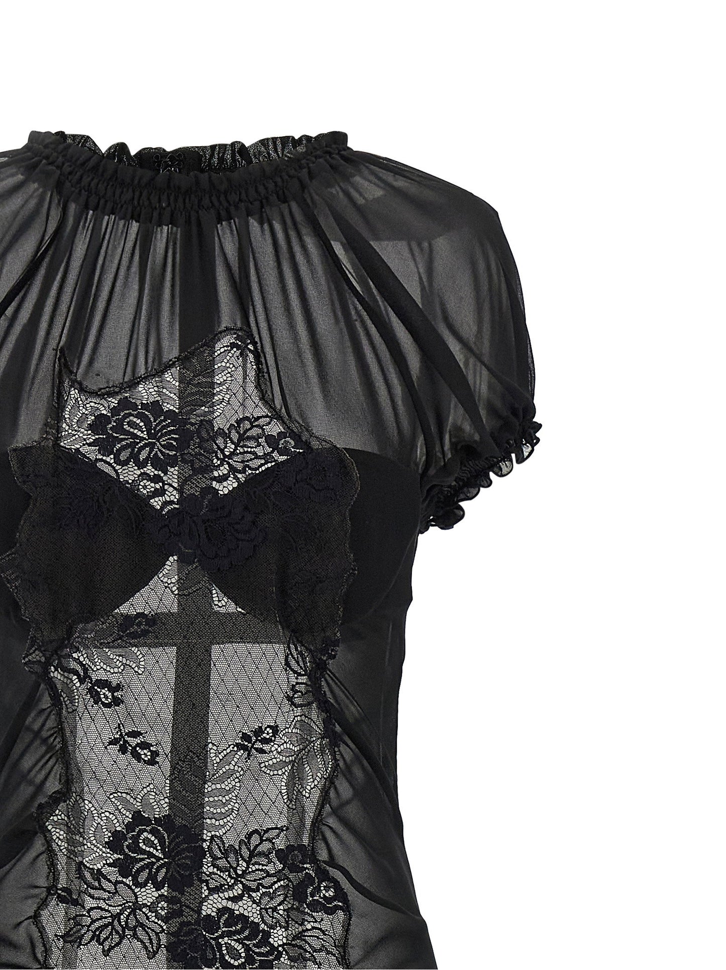 The Attico Lace Tulle Dress