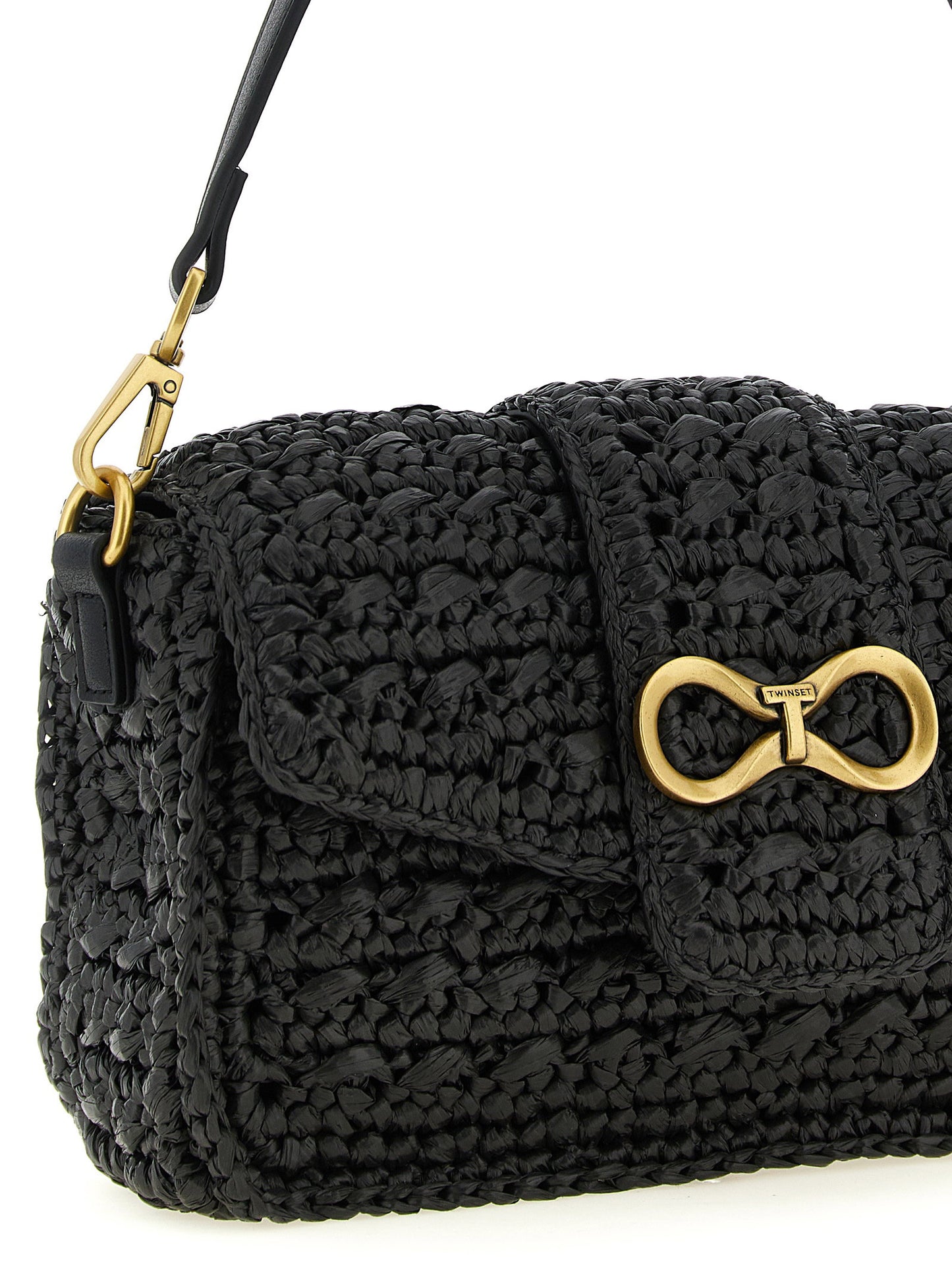 Twin Set Twin Set Raffia Crossbody Bag