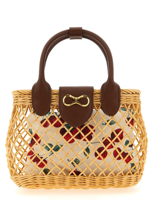 Twin Set Twin Set Wicker Basket Shoulder Strap