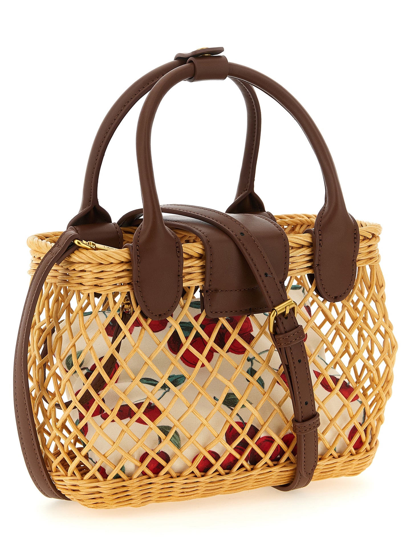 Twin Set Twin Set Wicker Basket Shoulder Strap