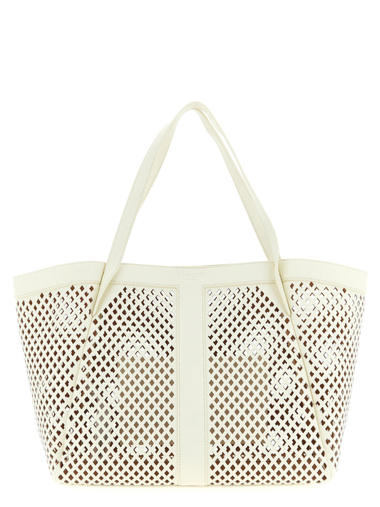 Twin Set Twin Set Openwork Leather Shopping Bag