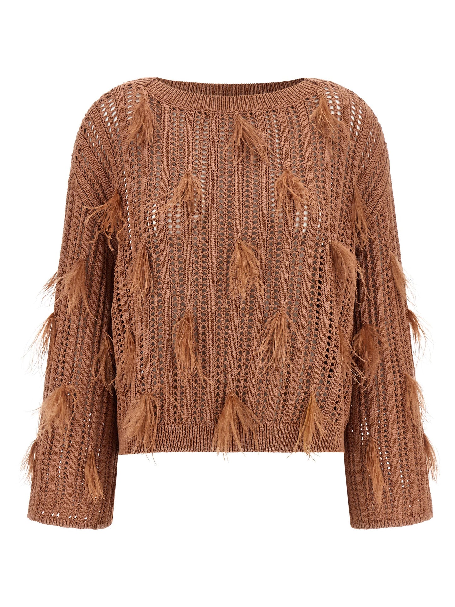 Twin Set Twin Set Ostrich Feather Sweater