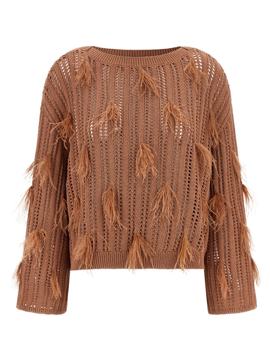Twin Set Twin Set Ostrich Feather Sweater