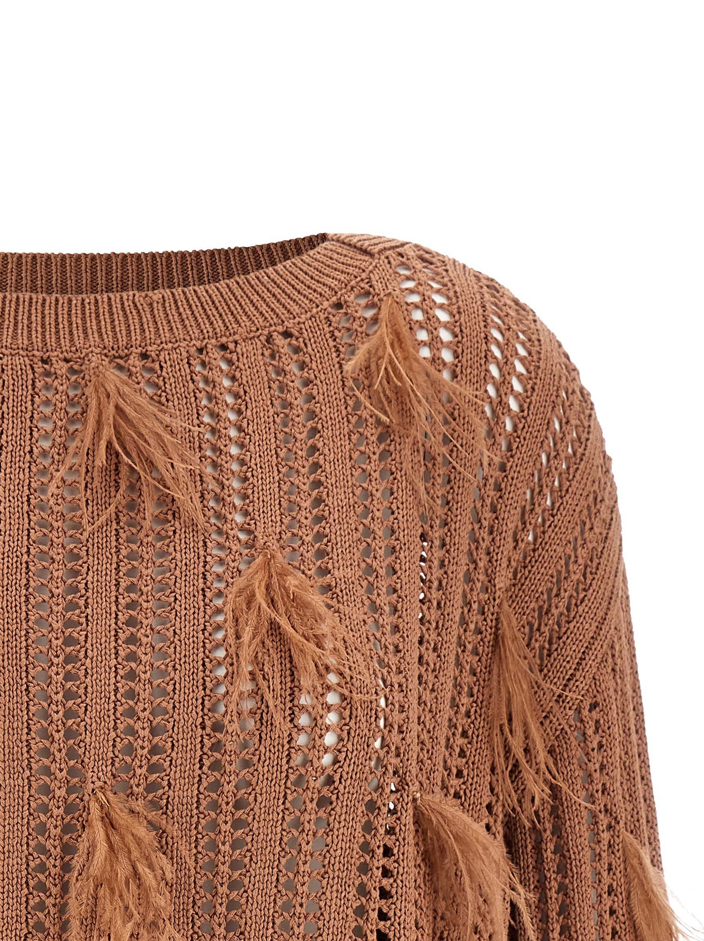 Twin Set Twin Set Ostrich Feather Sweater