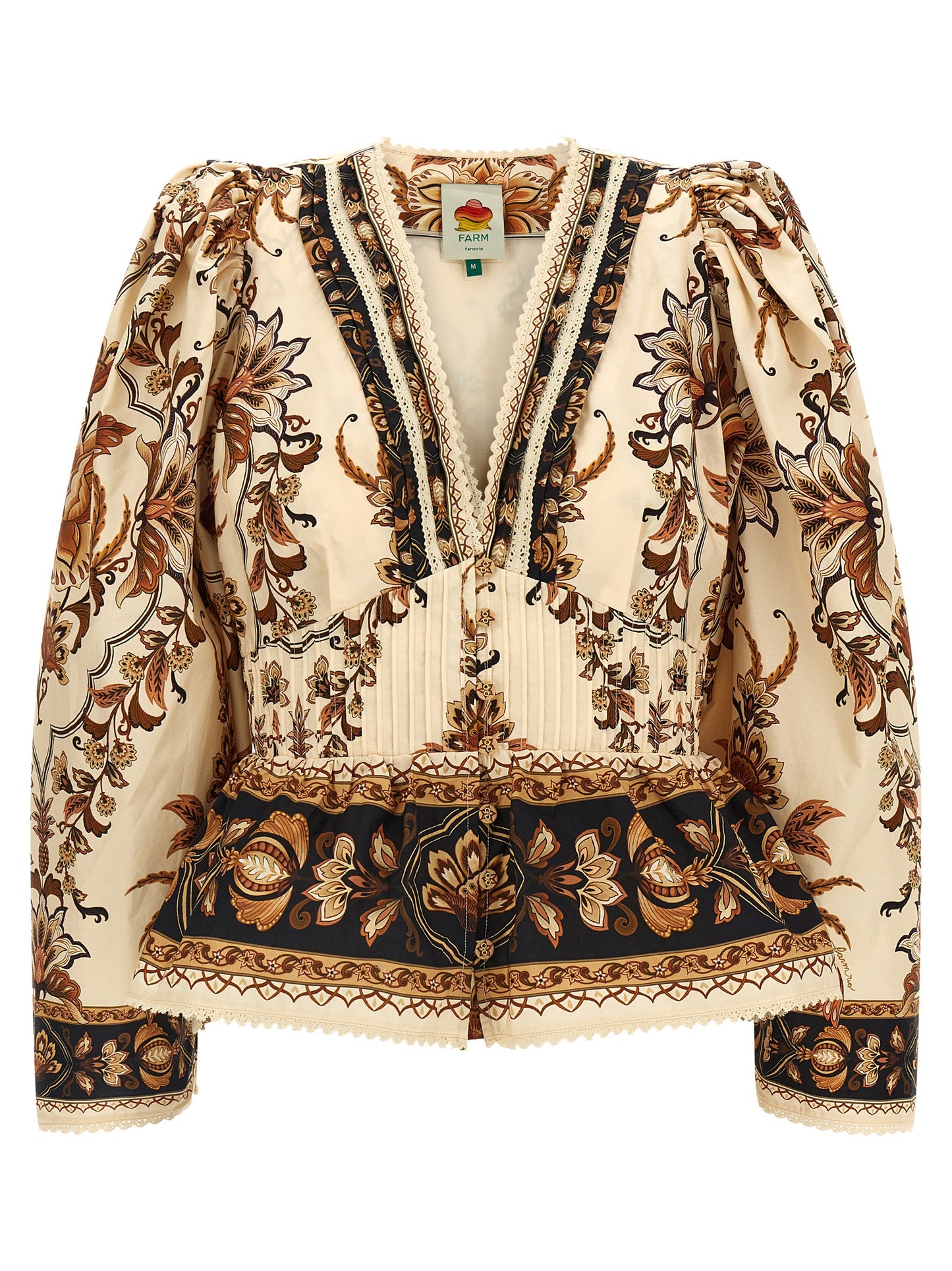 Farm Rio Farm Rio Majestic Garden Sand Blouse