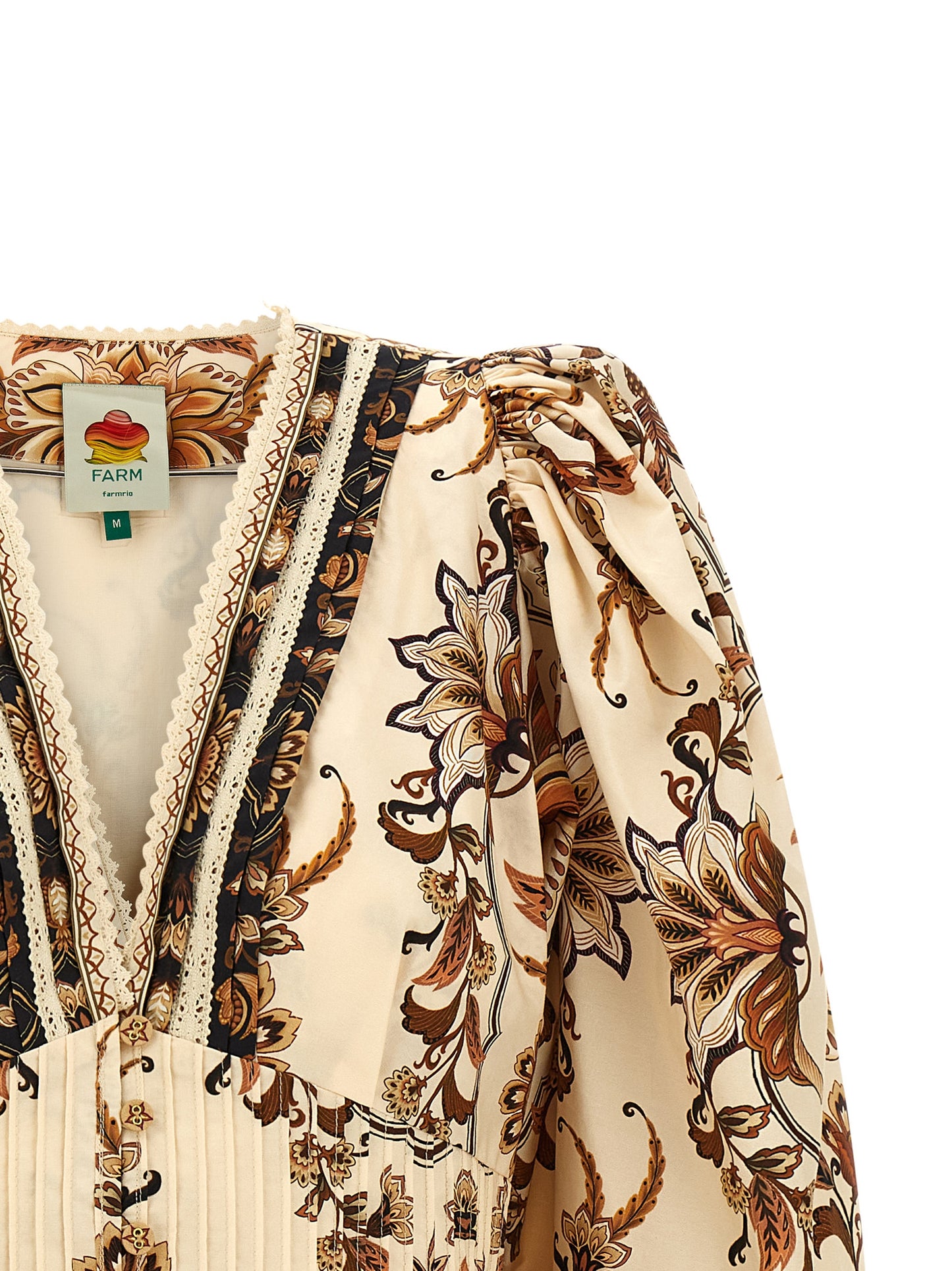 Farm Rio Farm Rio Majestic Garden Sand Blouse