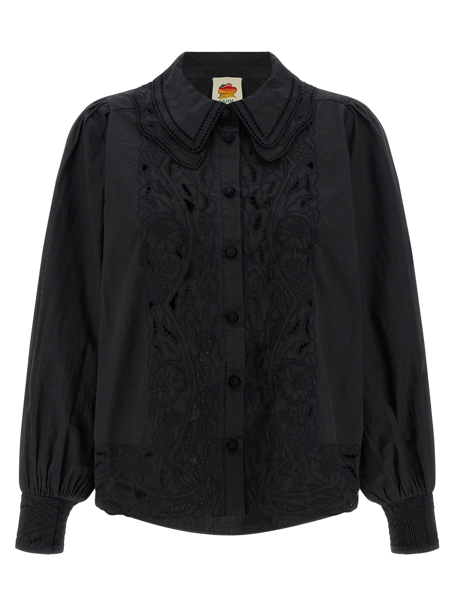 Farm Rio Farm Rio Black Embroidered Shirt