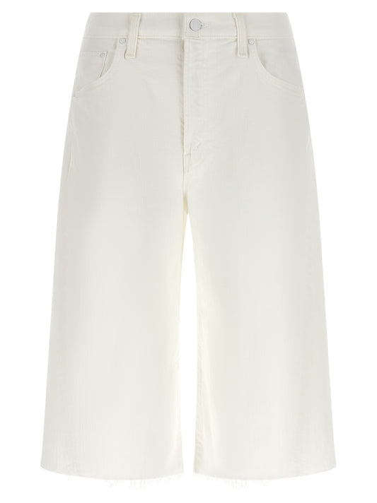 Mother Mother The Whole Lot Zip Twist Fray Bermuda Shorts
