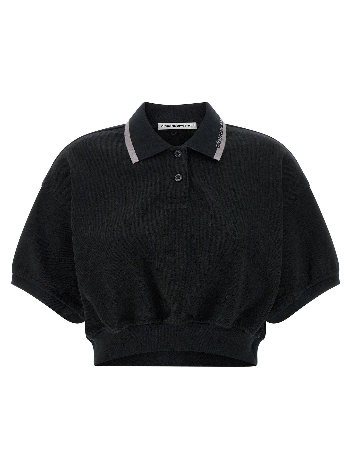 T By Alexander Wang Intarsia Collar Polo Shirt
