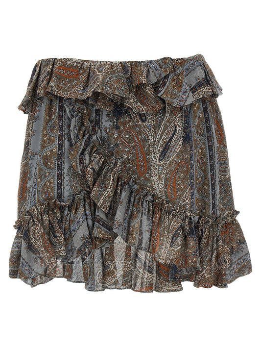 Saint Laurent All Over Print Skirt