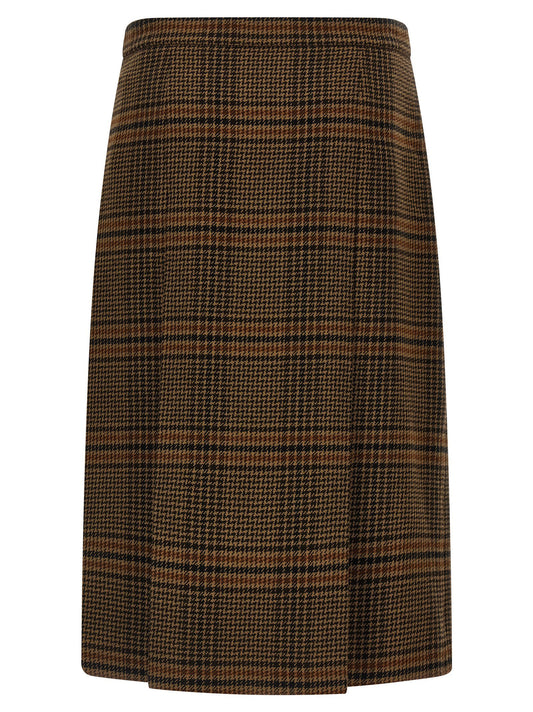 Saint Laurent Prince Of Wales Skirt