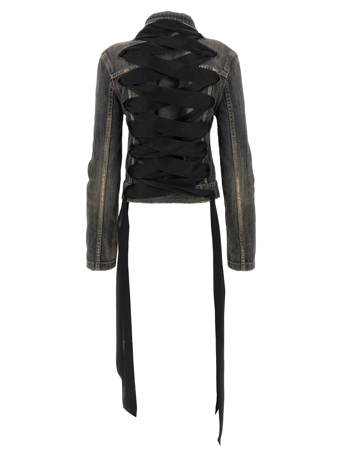 Balenciaga Lace Up Denim Jacket