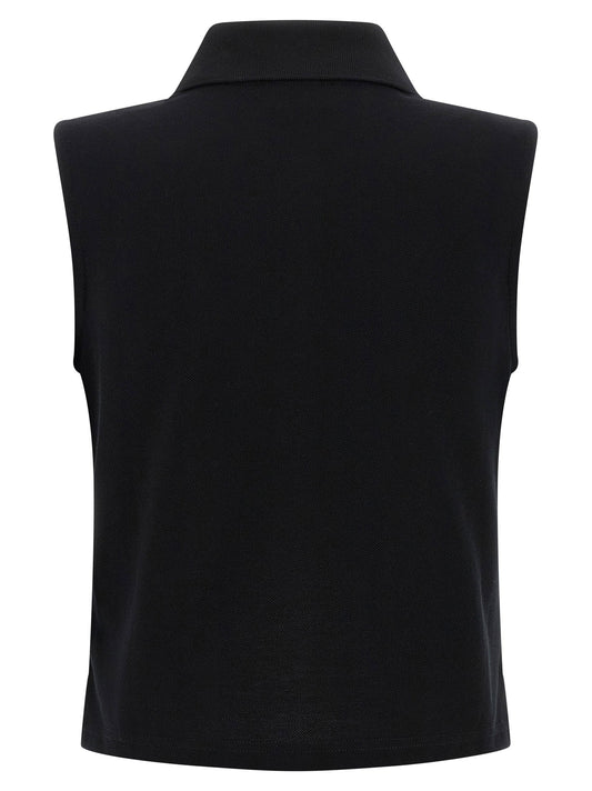 Saint Laurent Cassandre Embroidered Polo Shirt