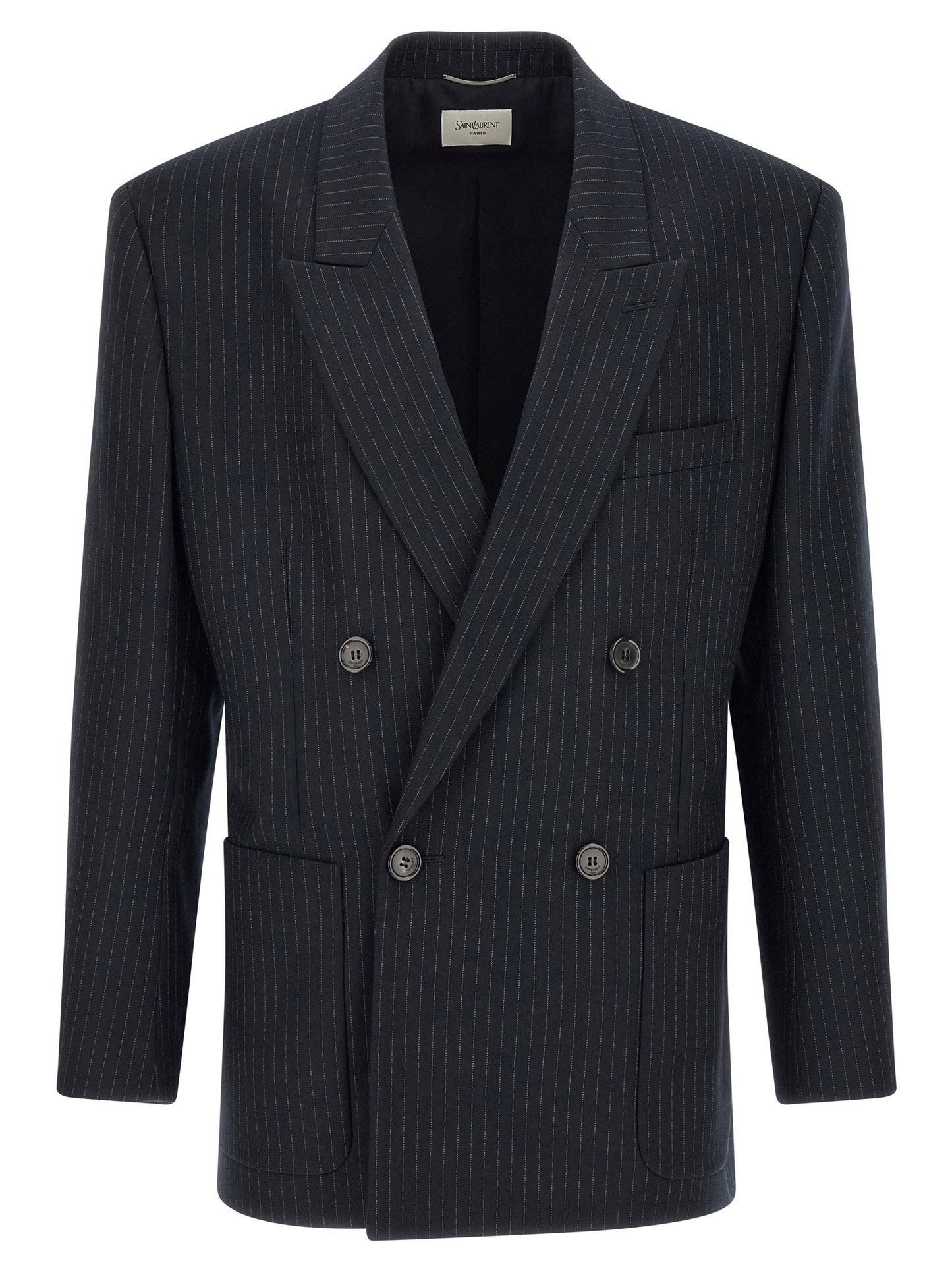 Saint Laurent Pinstriped Double-breasted Blazer