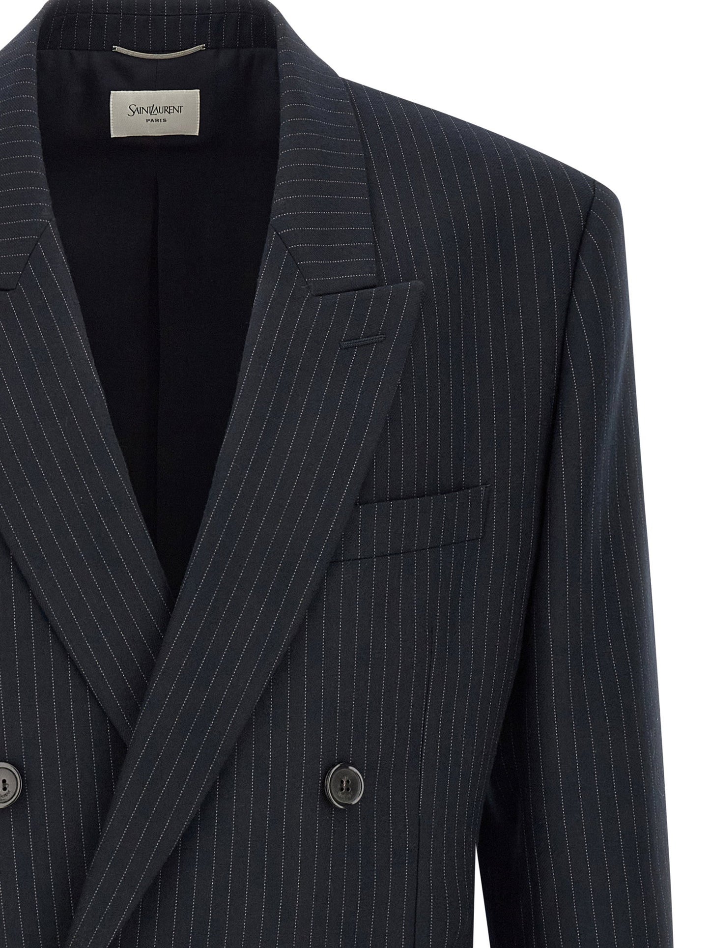 Saint Laurent Pinstriped Double-breasted Blazer