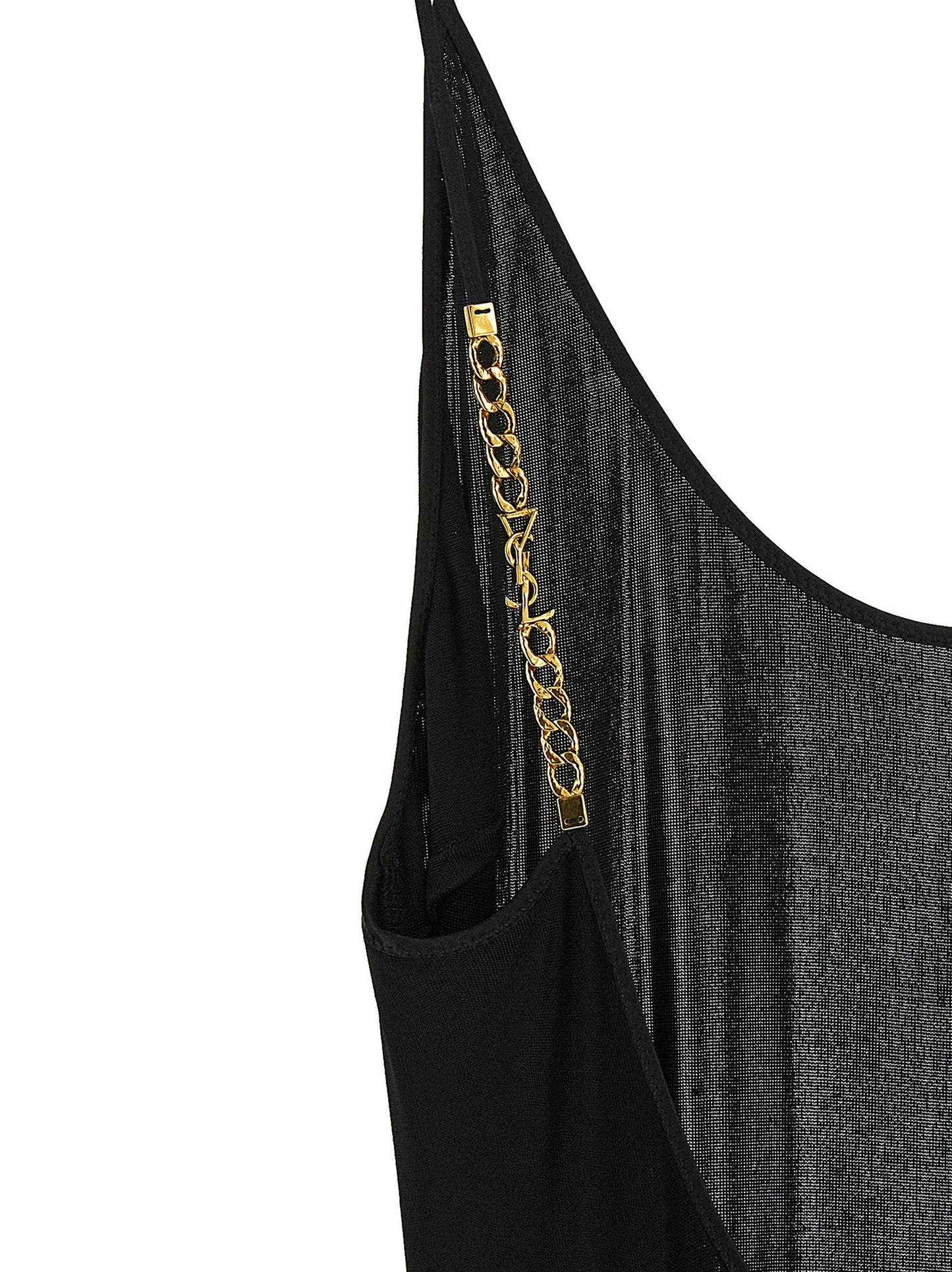 Saint Laurent Cassandre Chain Dress