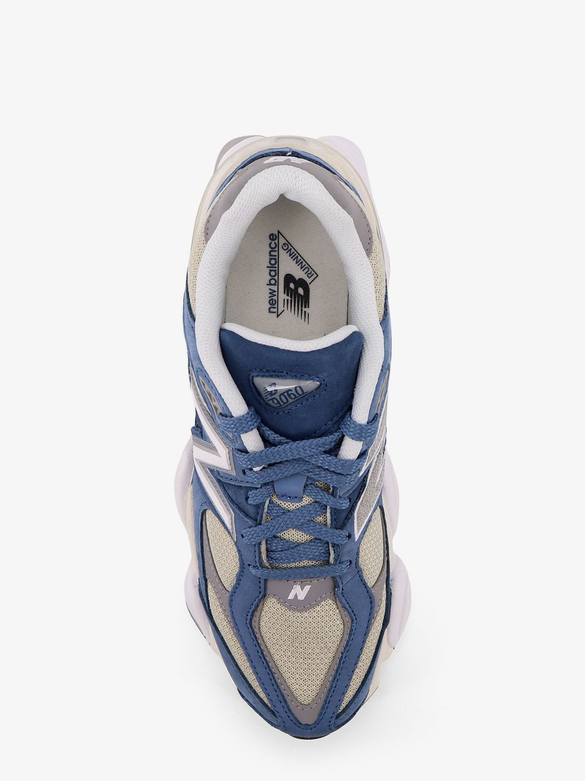 9060 mesh low-top sneakers with suede inserts