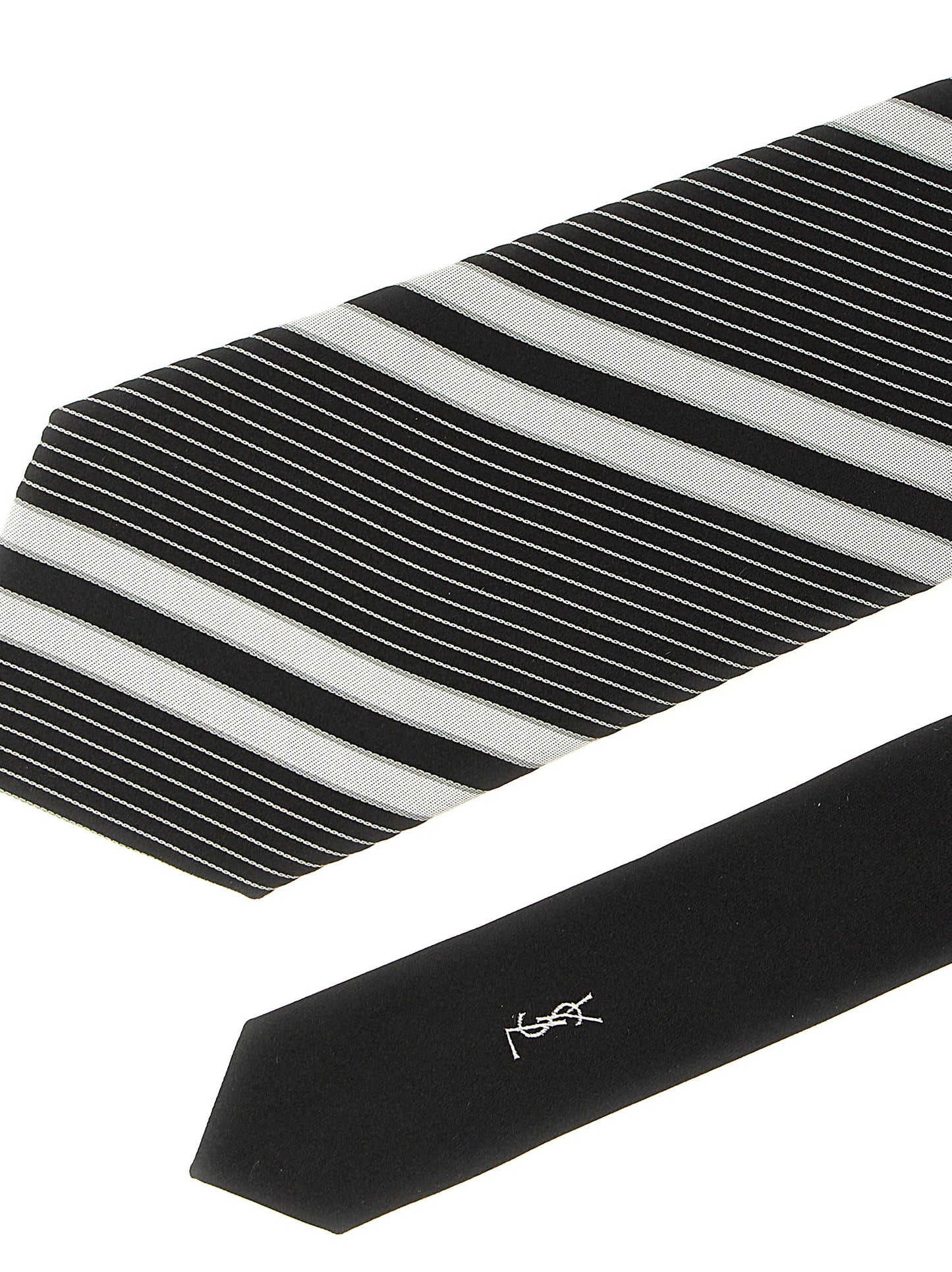 Saint Laurent Jacquard Diagonal Striped Tie