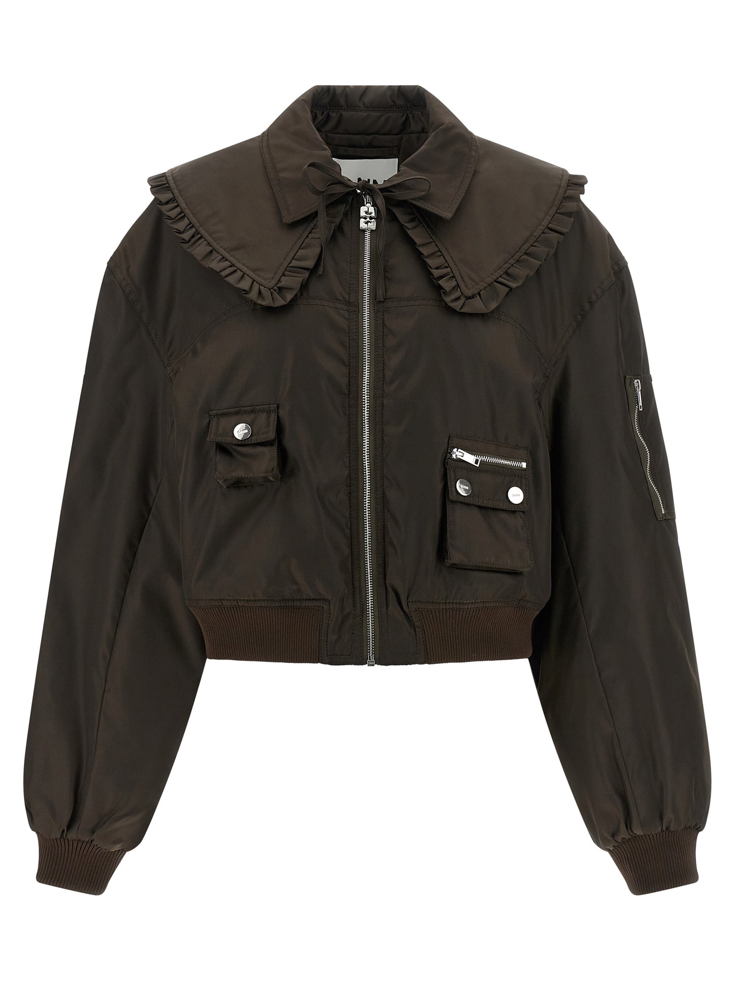 Ganni Ganni Duchesse Nylon Bomber Jacket