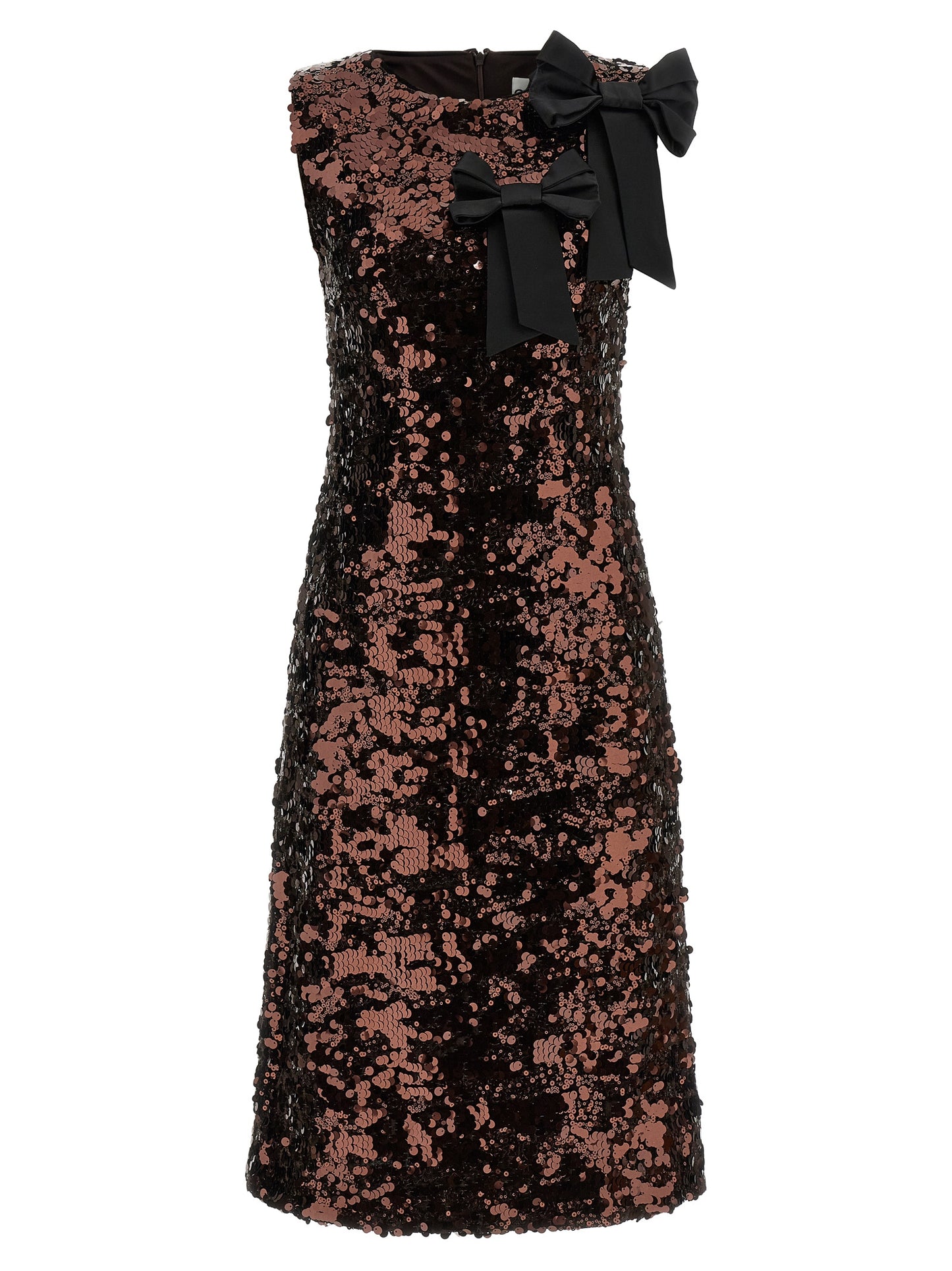 Ganni Ganni Velvet Sequins Straight Midi Dress