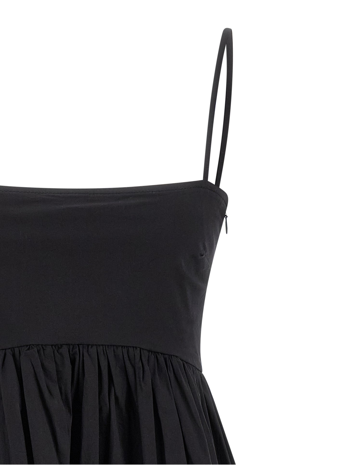 Ganni Ganni Black Mini Frill Dress