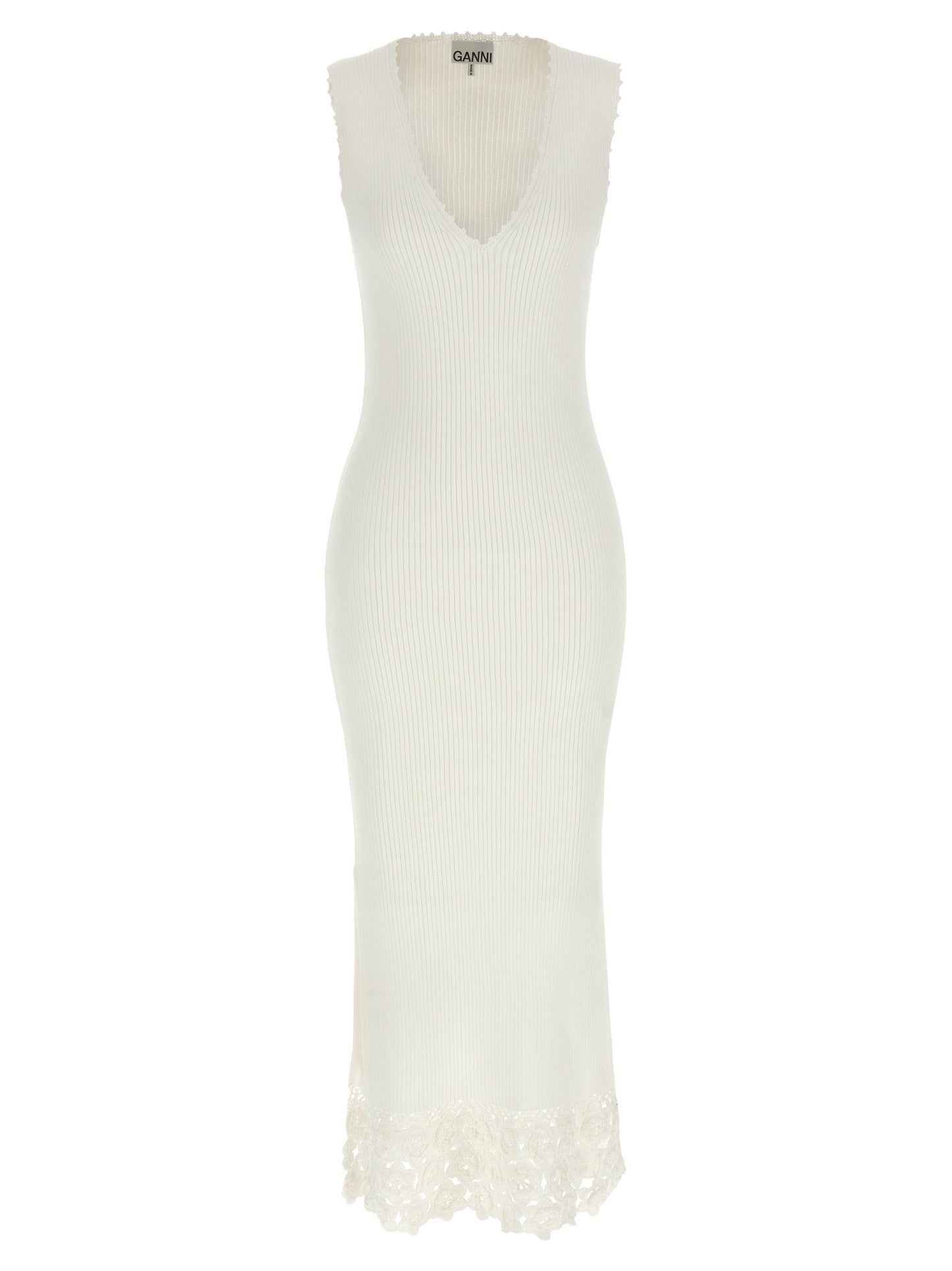Ganni Ganni Cotton Crochet Dress