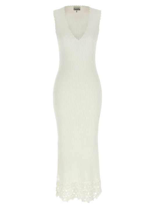 Ganni Ganni Cotton Crochet Dress