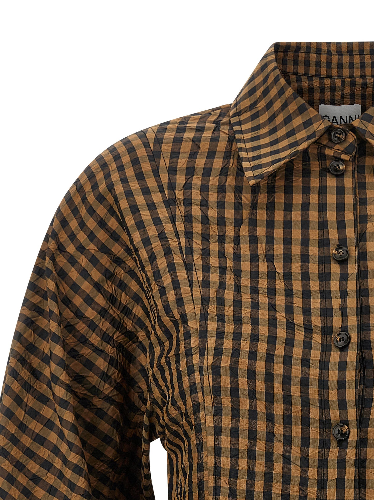 Ganni Ganni Crinckled Taffetà Blouse