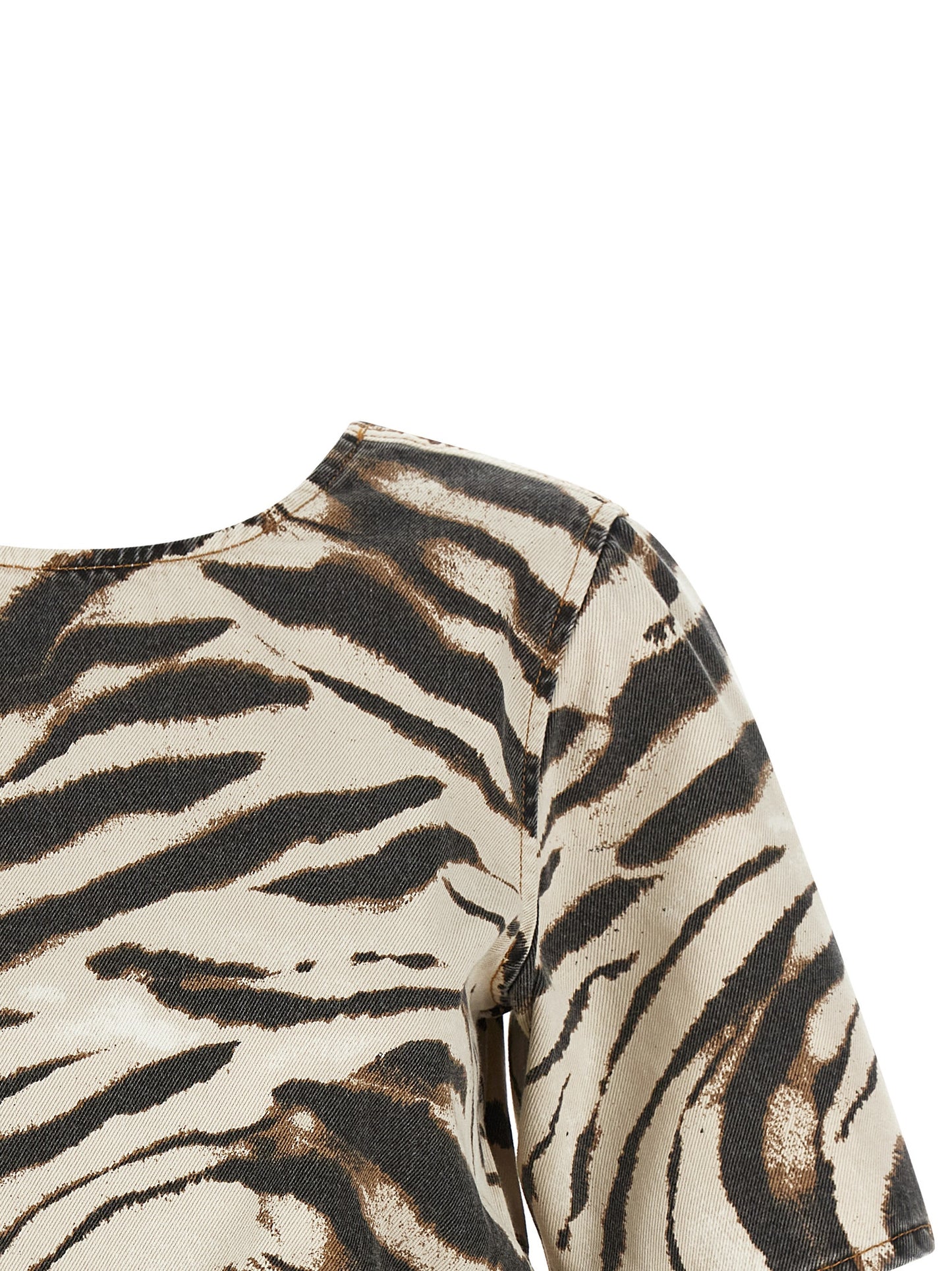 Ganni Ganni Zebra Denim Top