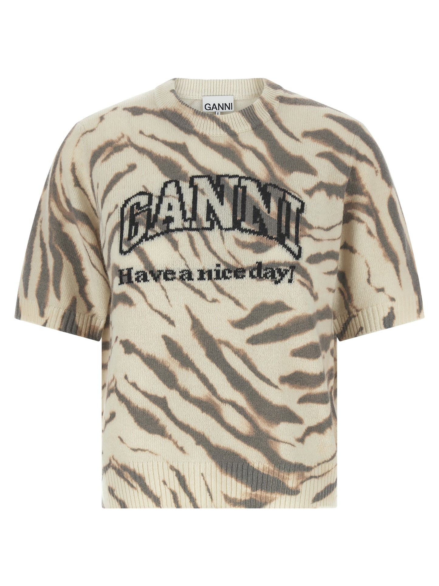 Ganni Ganni Logo Intarsia Sweater