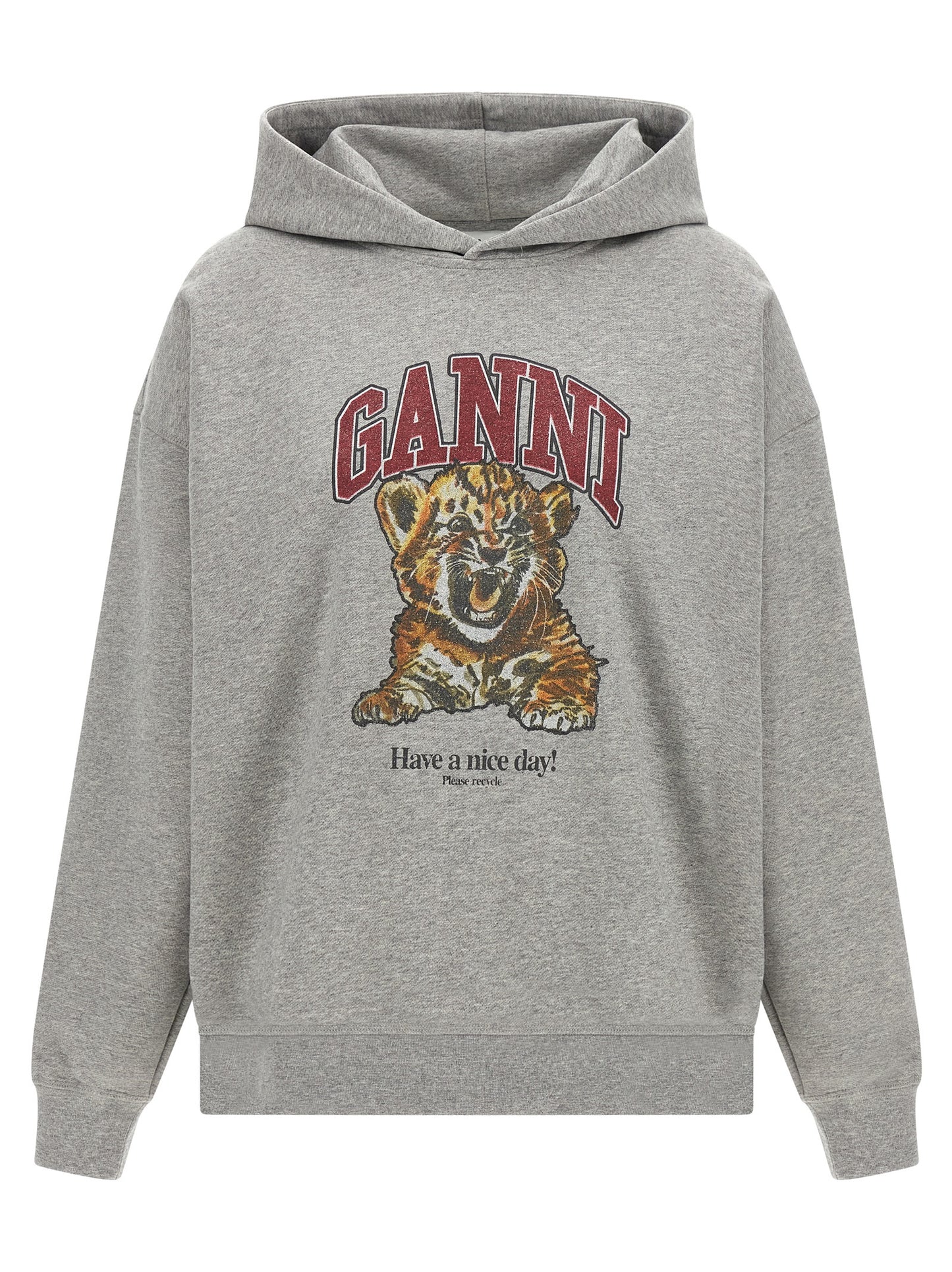 Ganni Ganni Grey Tiger Hoodie