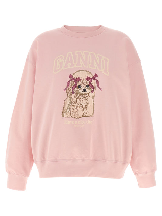 Ganni Ganni Front Print Sweatshirt
