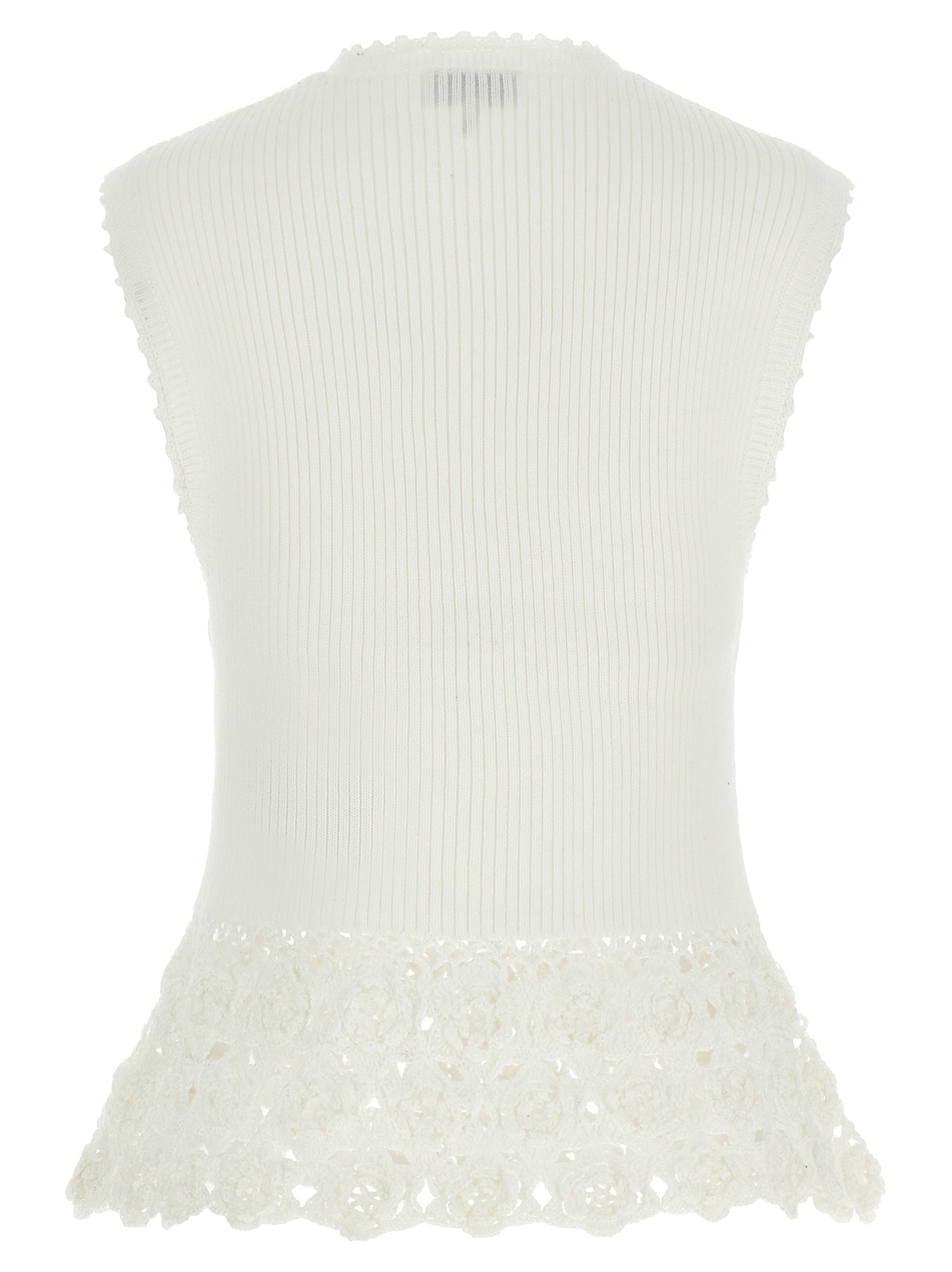 Ganni Ganni Cotton Crochet Vest