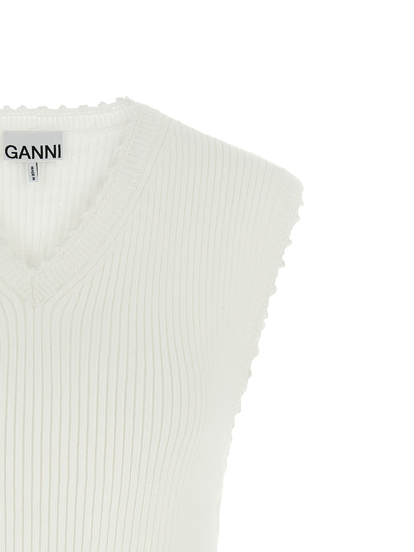 Ganni Ganni Cotton Crochet Vest