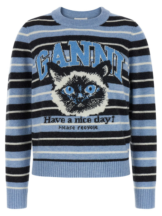 Ganni Ganni Graphic Wool Sweater