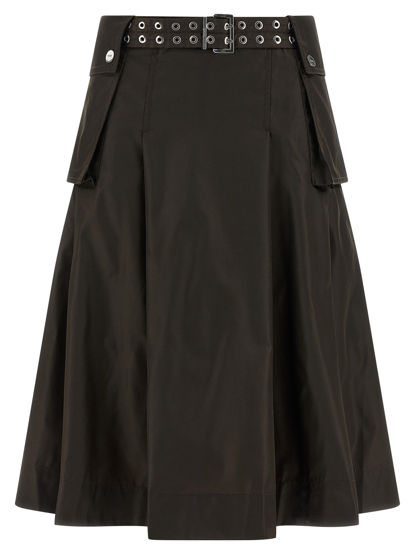 Ganni Ganni Duchesse Nylon Pleated Skirt