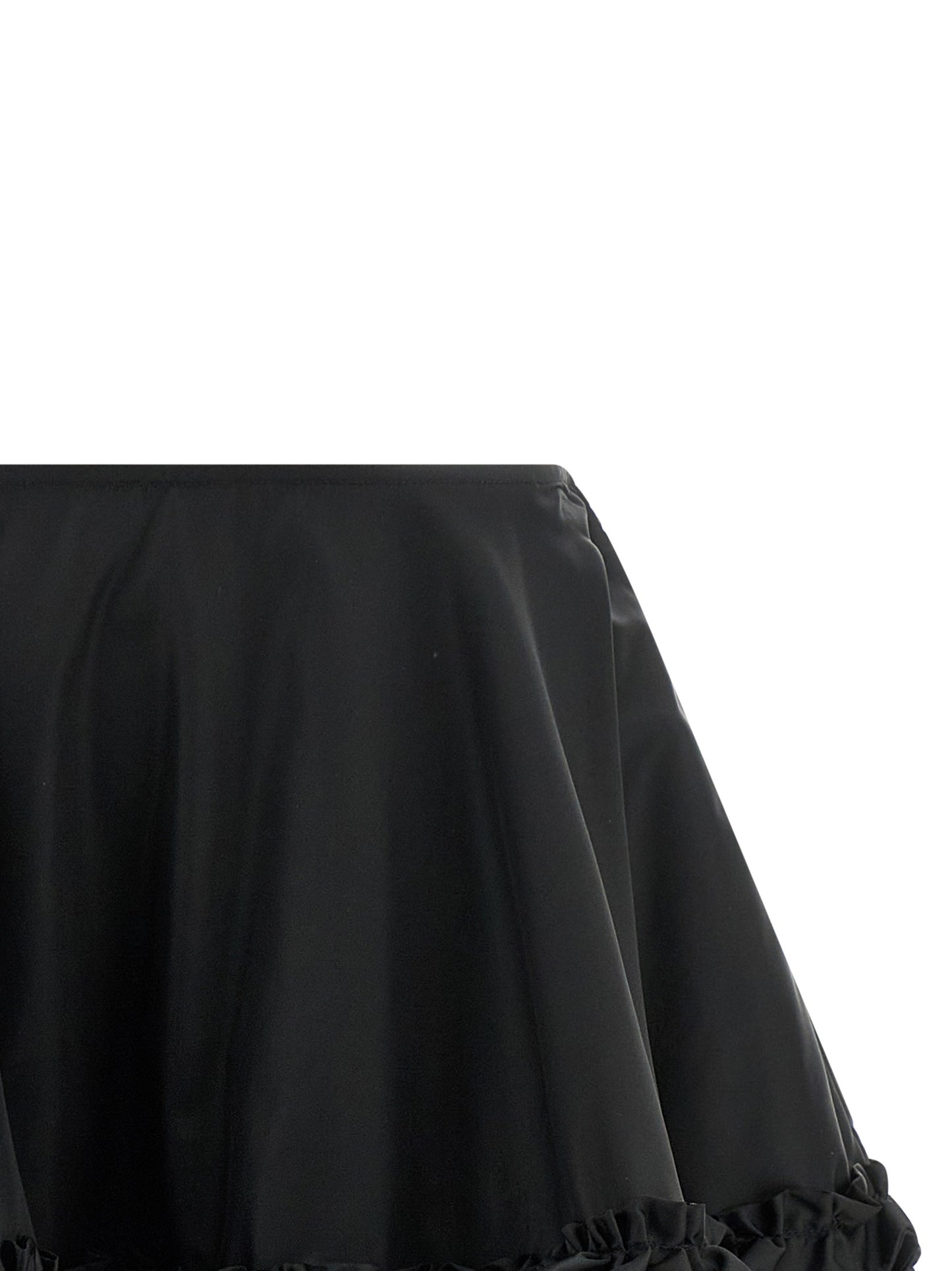 Ganni Ganni Duchesse Nylon Mini Frill Skirt